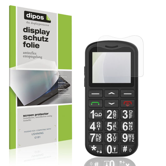 Matte Displayschutzfolie von dipos passend für USHINING G181, präziser Zuschnitt und blasenfrei montiert