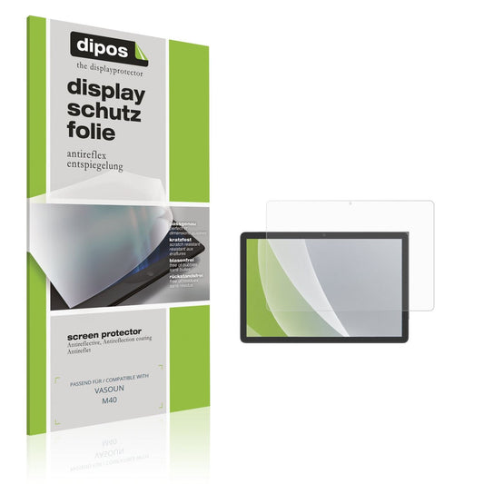 Matte Displayschutzfolie von dipos passend für VASOUN M40, präziser Zuschnitt und blasenfrei montiert