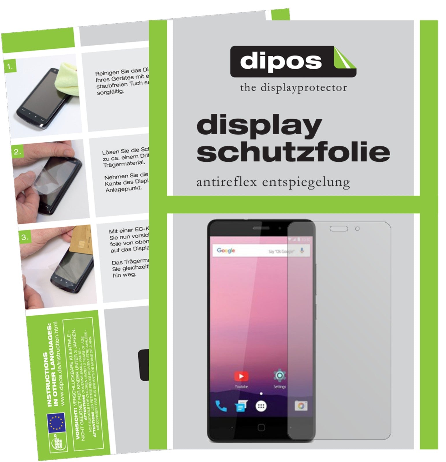Matte Displayschutzfolie von dipos passend für Vernee Thor E, präziser Zuschnitt und blasenfrei montiert