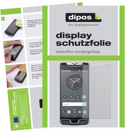 Matte Displayschutzfolie von dipos passend für Vertu Constellation (2017), präziser Zuschnitt und blasenfrei montiert