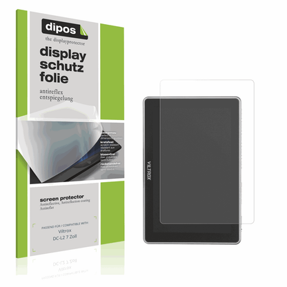 Matte Displayschutzfolie von dipos passend für Viltrox DC-L2 7 Zoll, präziser Zuschnitt und blasenfrei montiert