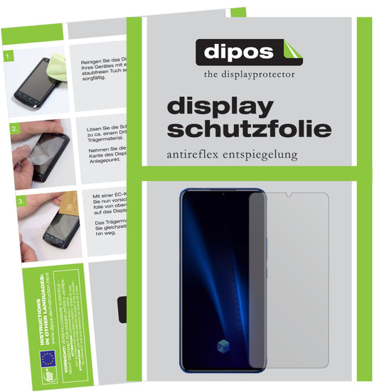 Matte Displayschutzfolie von dipos passend für Vivo IQOO Pro 5G, präziser Zuschnitt und blasenfrei montiert