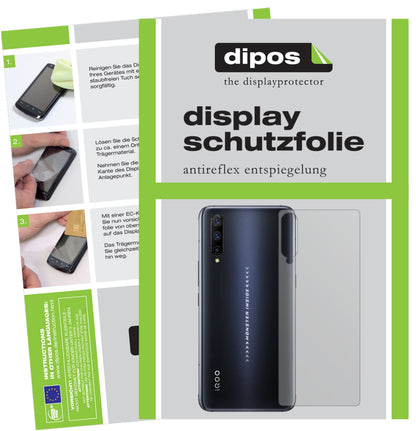 Matte Displayschutzfolie von dipos passend für Vivo IQOO Pro 5G Rückseite, präziser Zuschnitt und blasenfrei montiert