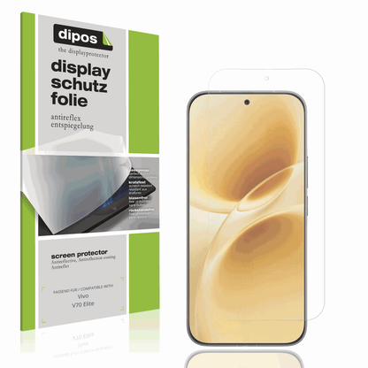 Matte Displayschutzfolie von dipos passend für Vivo V70 Elite, präziser Zuschnitt und blasenfrei montiert