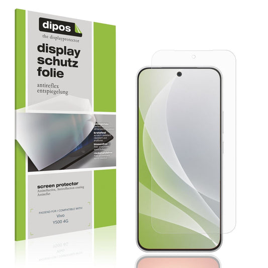 Matte Displayschutzfolie von dipos passend für Vivo Y500 4G, präziser Zuschnitt und blasenfrei montiert