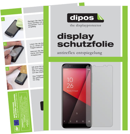 Matte Displayschutzfolie von dipos passend für Vodafone Smart N9, präziser Zuschnitt und blasenfrei montiert