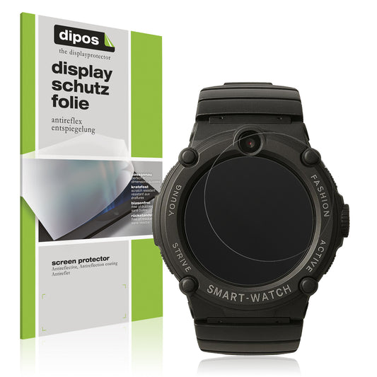Matte Displayschutzfolie von dipos passend für Watchmark GPS Watch Kids, präziser Zuschnitt und blasenfrei montiert
