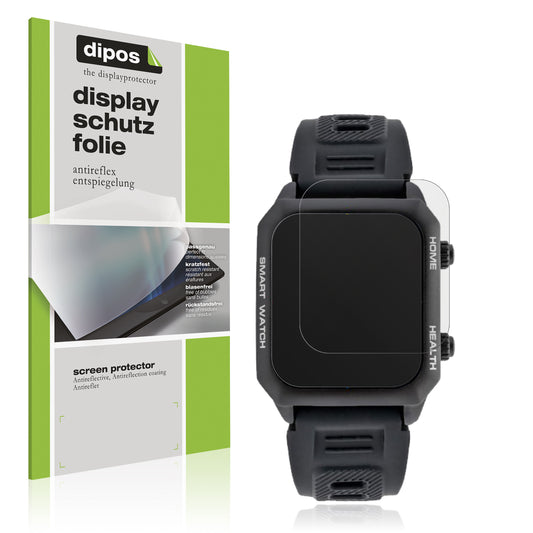 Matte Displayschutzfolie von dipos passend für Watchmark Kardiowatch FOCUS, präziser Zuschnitt und blasenfrei montiert