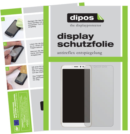 Matte Displayschutzfolie von dipos passend für Wiko Sunny 4 Plus, präziser Zuschnitt und blasenfrei montiert