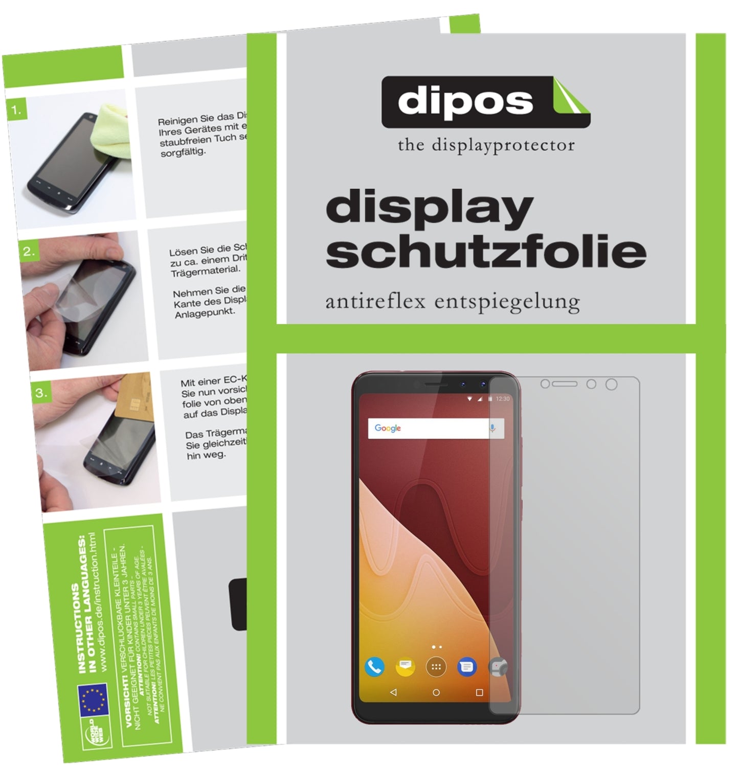 Matte Displayschutzfolie von dipos passend für Wiko View Prime, präziser Zuschnitt und blasenfrei montiert