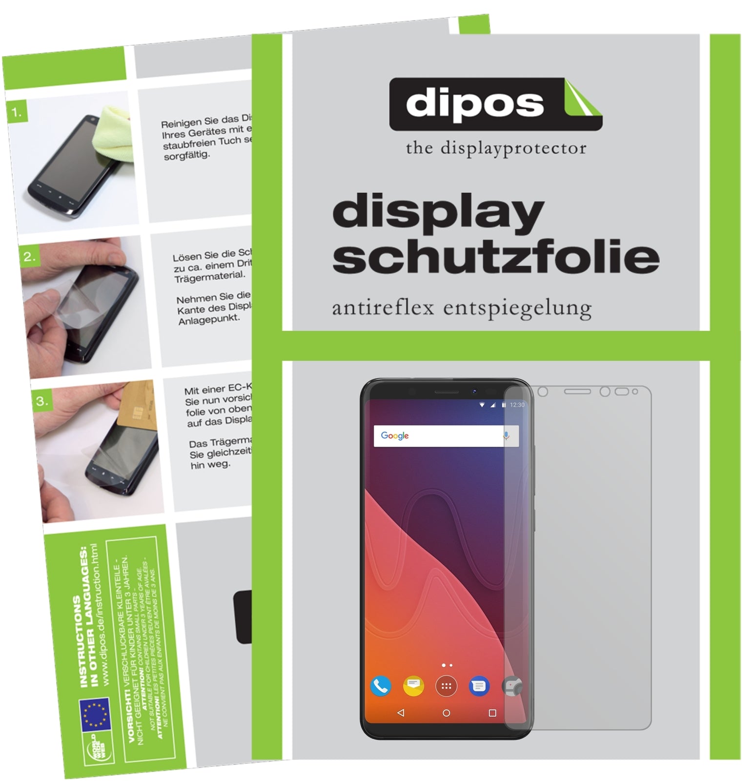 Matte Displayschutzfolie von dipos passend für Wiko View XL, präziser Zuschnitt und blasenfrei montiert