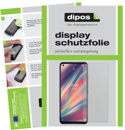 Matte Displayschutzfolie von dipos passend für Wiko View5, präziser Zuschnitt und blasenfrei montiert