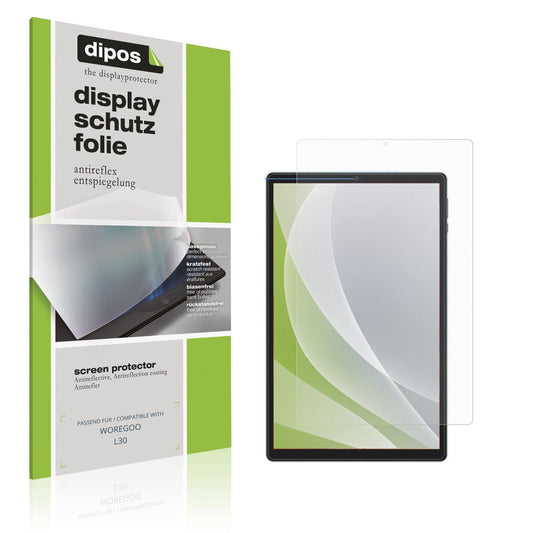 Matte Displayschutzfolie von dipos passend für WOREGOO L30, präziser Zuschnitt und blasenfrei montiert