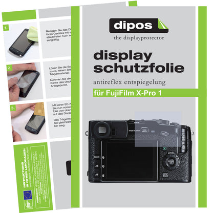 Matte Displayschutzfolie von dipos passend für X-Pro 1 Fujifilm, präziser Zuschnitt und blasenfrei montiert