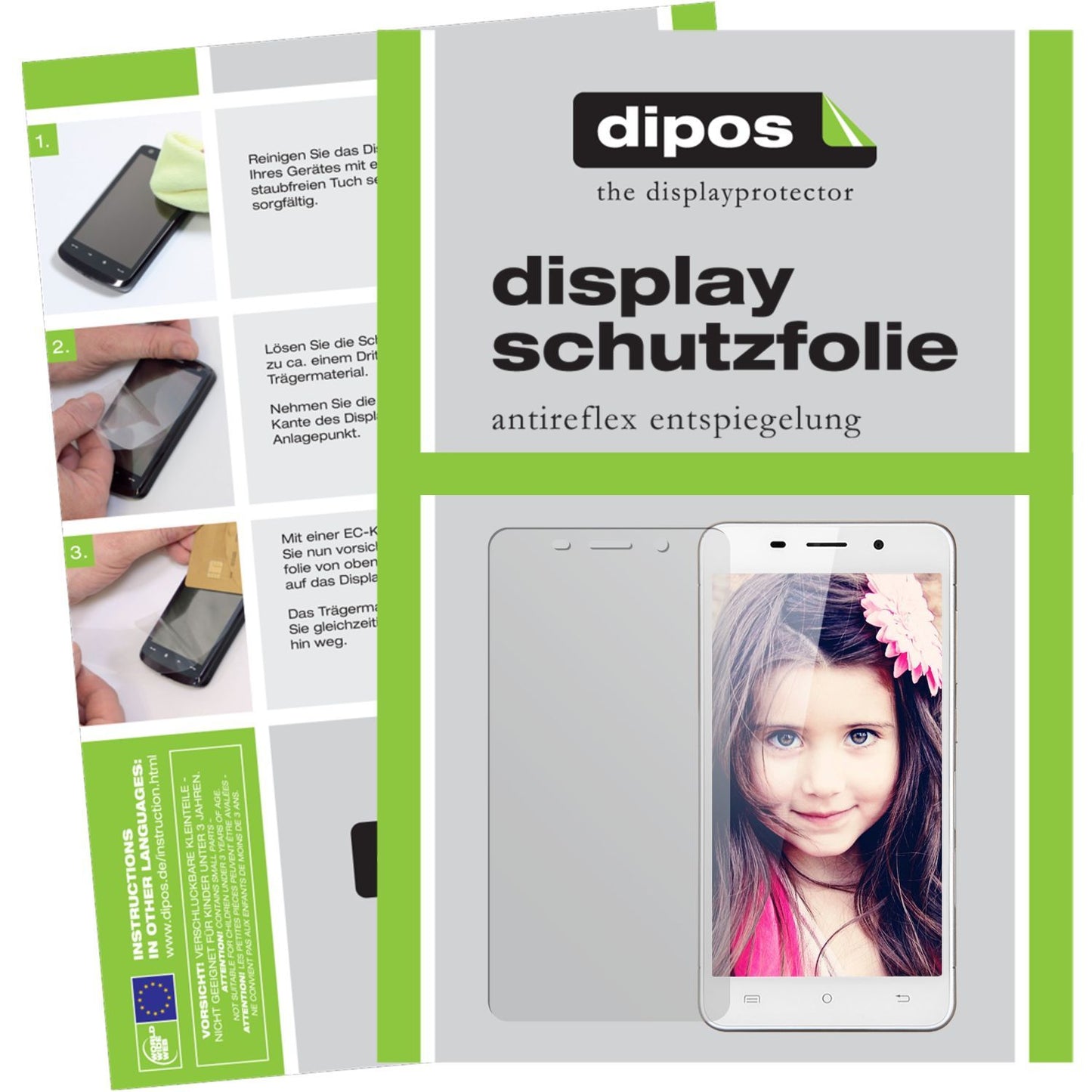 Matte Displayschutzfolie von dipos passend für X9 Cubot, präziser Zuschnitt und blasenfrei montiert