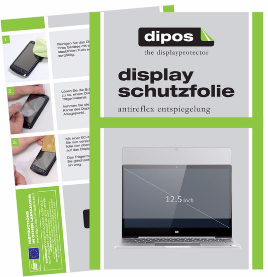 Matte Displayschutzfolie von dipos passend für Xiaomi Air 12 (12,5 Zoll), präziser Zuschnitt und blasenfrei montiert