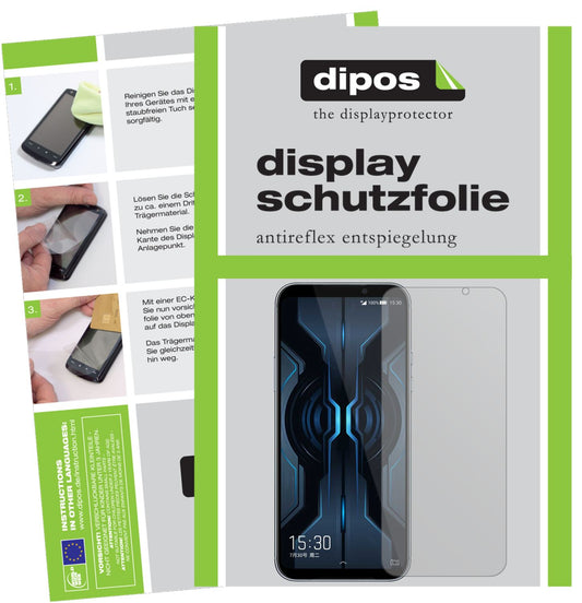 Matte Displayschutzfolie von dipos passend für Xiaomi Black Shark 2 Pro, präziser Zuschnitt und blasenfrei montiert