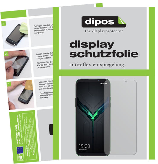 Matte Displayschutzfolie von dipos passend für Xiaomi Black Shark 3S, präziser Zuschnitt und blasenfrei montiert