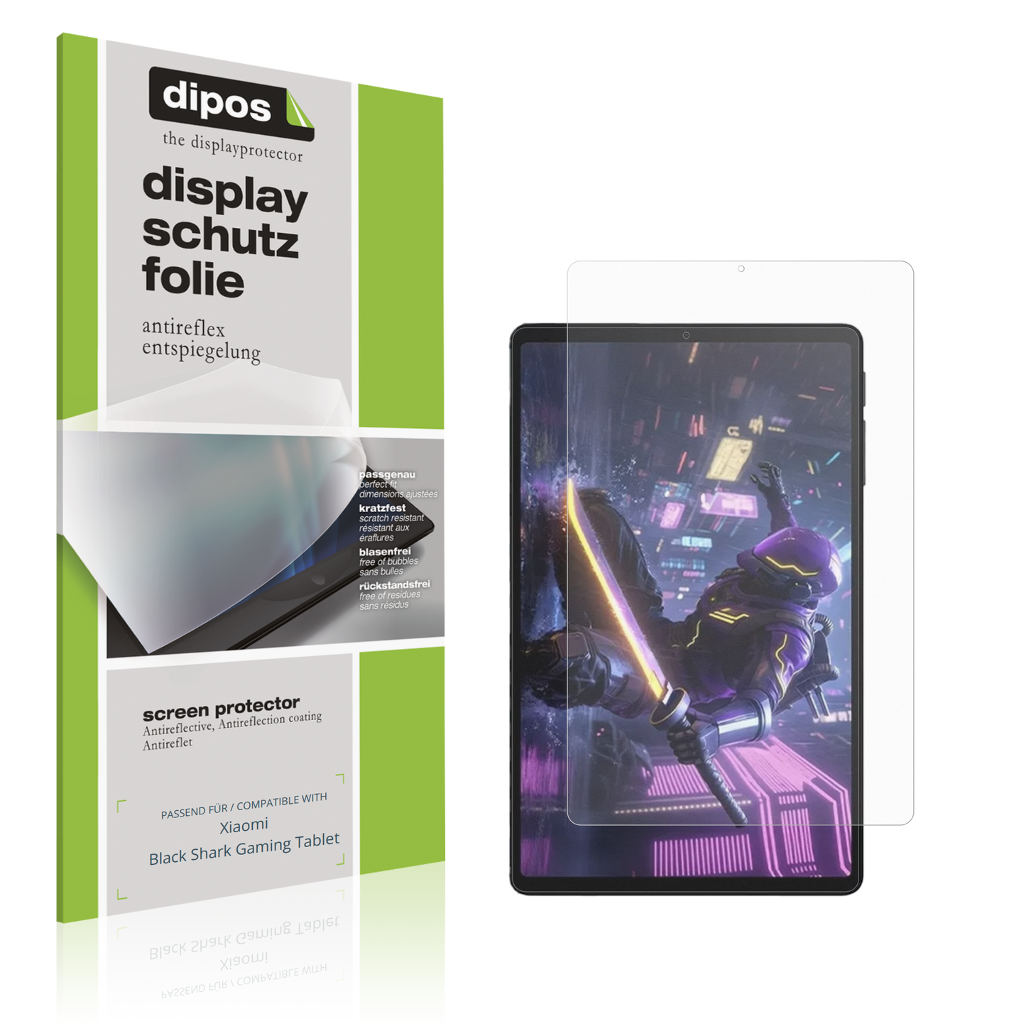 Matte Displayschutzfolie von dipos passend für Xiaomi Black Shark Gaming Tablet, präziser Zuschnitt und blasenfrei montiert