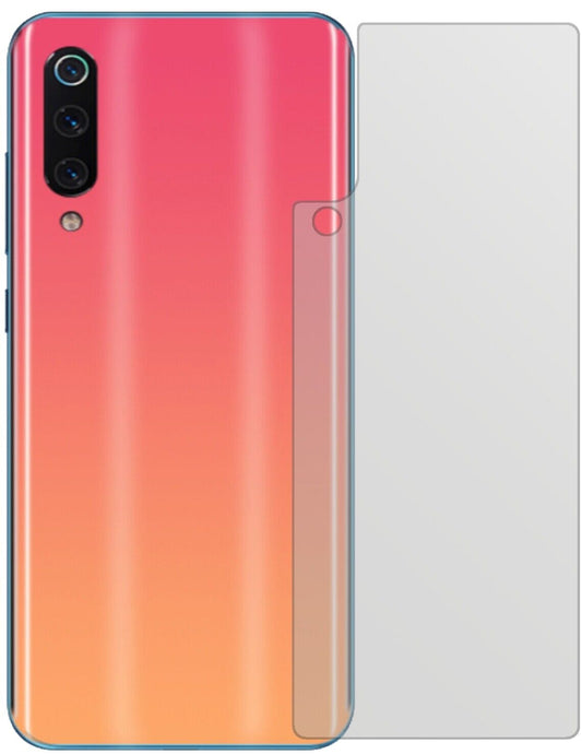 Matte Displayschutzfolie von dipos passend für Xiaomi Mi 9 SE Rückseite, präziser Zuschnitt und blasenfrei montiert