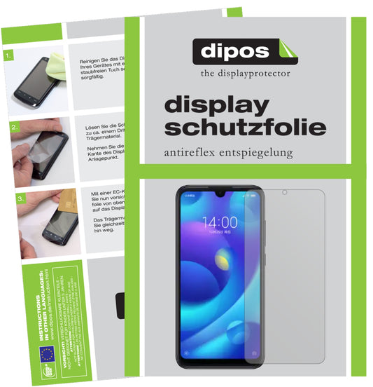Matte Displayschutzfolie von dipos passend für Xiaomi Mi Play, präziser Zuschnitt und blasenfrei montiert