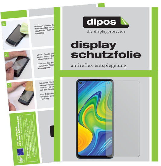 Matte Displayschutzfolie von dipos passend für Xiaomi Redmi 10X 4G, präziser Zuschnitt und blasenfrei montiert
