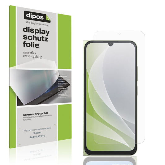 Matte Displayschutzfolie von dipos passend für Xiaomi Redmi A7 Pro, präziser Zuschnitt und blasenfrei montiert