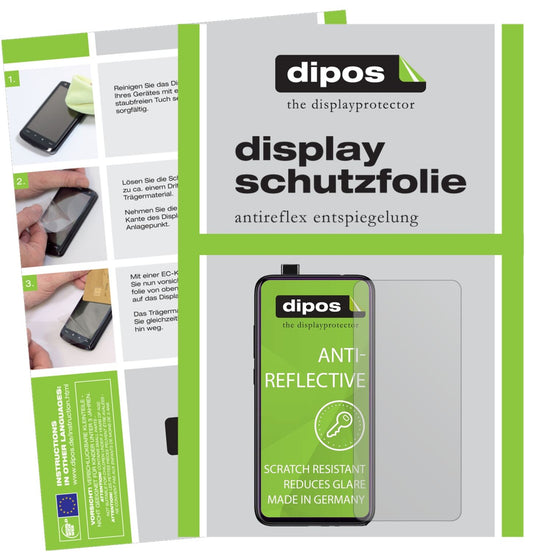Matte Displayschutzfolie von dipos passend für Xiaomi Redmi K20, präziser Zuschnitt und blasenfrei montiert