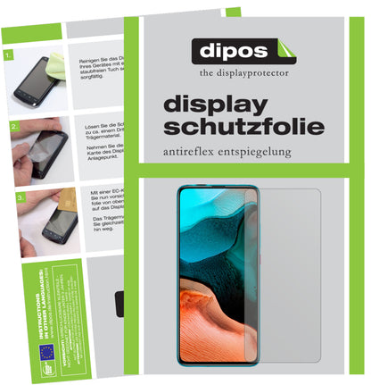 Matte Displayschutzfolie von dipos passend für Xiaomi Redmi K30 Ultra, präziser Zuschnitt und blasenfrei montiert