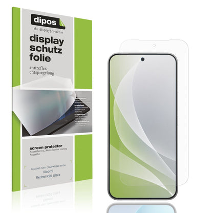 Matte Displayschutzfolie von dipos passend für Xiaomi Redmi K90 Ultra, präziser Zuschnitt und blasenfrei montiert