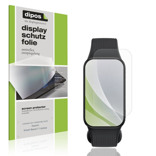 Matte Displayschutzfolie von dipos passend für Xiaomi Smart Band 11 Active, präziser Zuschnitt und blasenfrei montiert