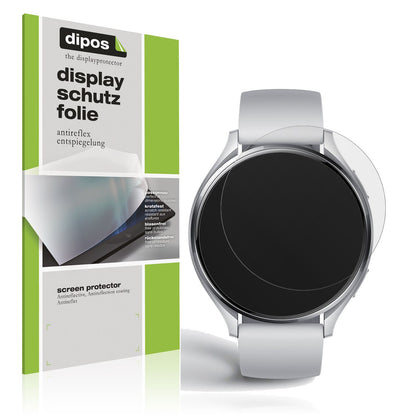 Matte Displayschutzfolie von dipos passend für Xiaomi Watch 2, präziser Zuschnitt und blasenfrei montiert