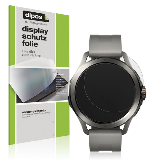 Matte Displayschutzfolie von dipos passend für Xiaomi Watch S4, präziser Zuschnitt und blasenfrei montiert