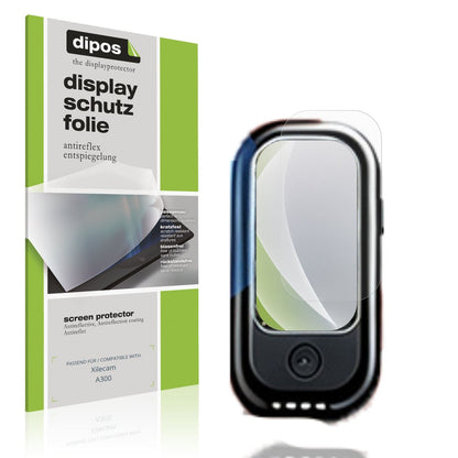 Matte Displayschutzfolie von dipos passend für Xilecam A300, präziser Zuschnitt und blasenfrei montiert