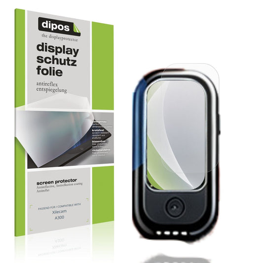 Matte Displayschutzfolie von dipos passend für Xilecam A300, präziser Zuschnitt und blasenfrei montiert