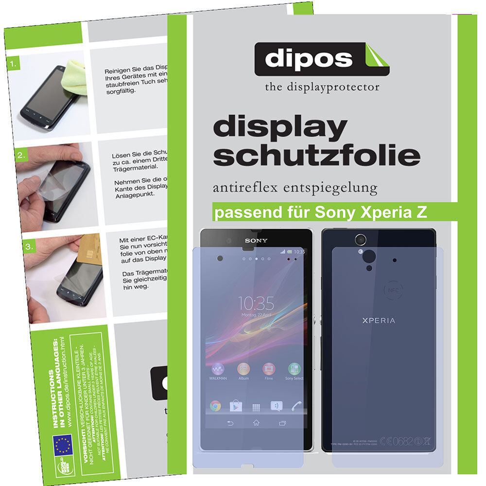 Matte Displayschutzfolie von dipos passend für Xperia acro S Sony, präziser Zuschnitt und blasenfrei montiert