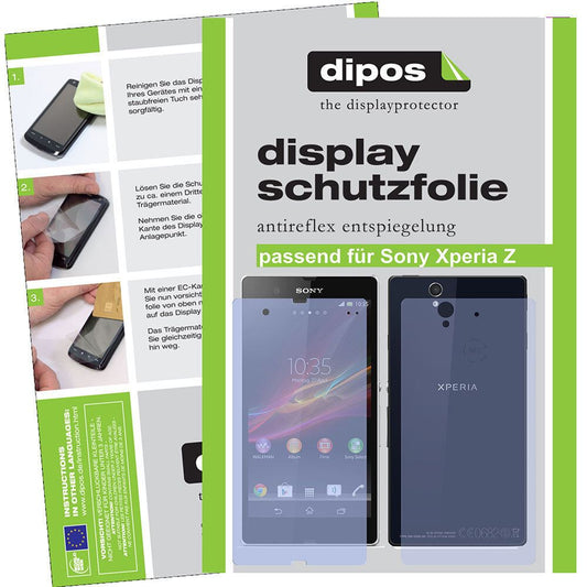 Matte Displayschutzfolie von dipos passend für Xperia acro S Sony, präziser Zuschnitt und blasenfrei montiert