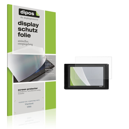 Matte Displayschutzfolie von dipos passend für Yhenlovtt S966, präziser Zuschnitt und blasenfrei montiert
