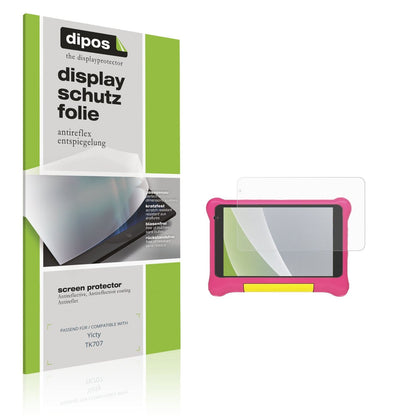 Matte Displayschutzfolie von dipos passend für Yicty TK707, präziser Zuschnitt und blasenfrei montiert