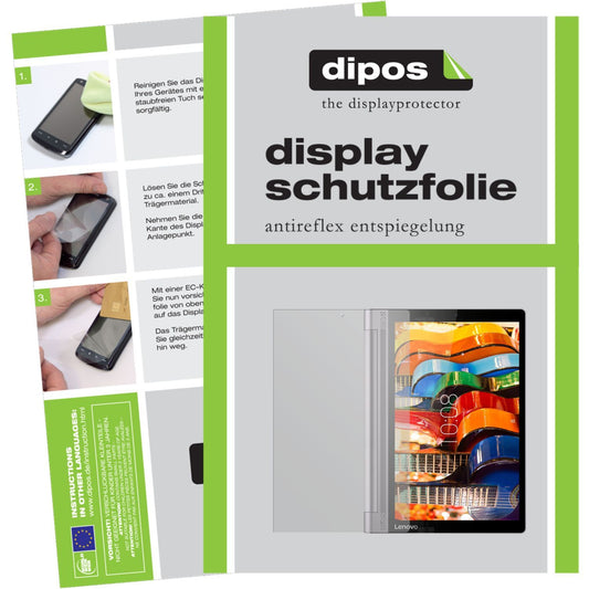 Matte Displayschutzfolie von dipos passend für Yoga Tablet 3 Pro (10 Zoll) Lenovo, präziser Zuschnitt und blasenfrei montiert