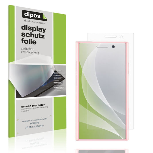 Matte Displayschutzfolie von dipos passend für YOHOPE 3G Mini XS24PRO, präziser Zuschnitt und blasenfrei montiert