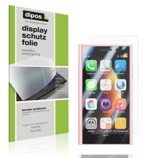 Matte Displayschutzfolie von dipos passend für YOHOPE XS24 PRO, präziser Zuschnitt und blasenfrei montiert