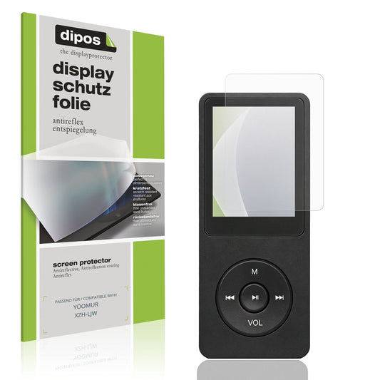 Matte Displayschutzfolie von dipos passend für YOOMUR XZH-LJW, präziser Zuschnitt und blasenfrei montiert