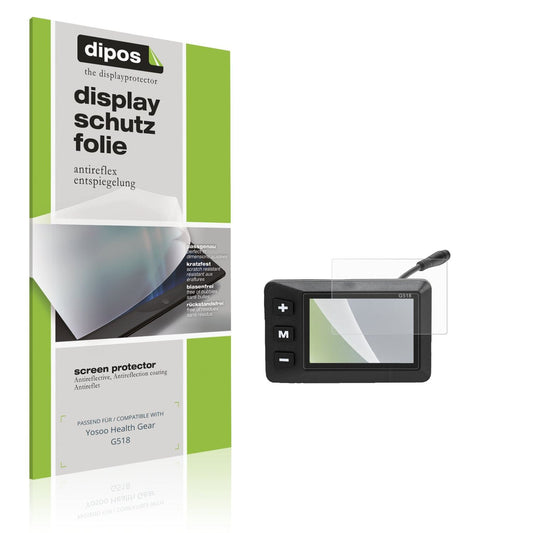 Matte Displayschutzfolie von dipos passend für Yosoo Health Gear G518, präziser Zuschnitt und blasenfrei montiert