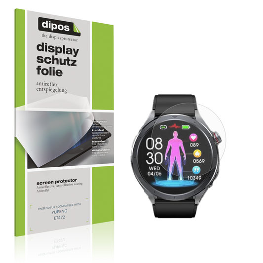 Matte Displayschutzfolie von dipos passend für YUPENG ET472, präziser Zuschnitt und blasenfrei montiert