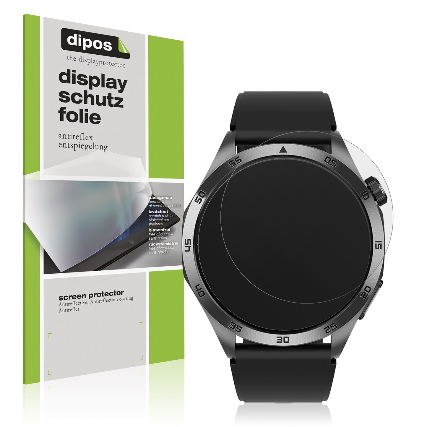 Matte Displayschutzfolie von dipos passend für YYKY E02, präziser Zuschnitt und blasenfrei montiert