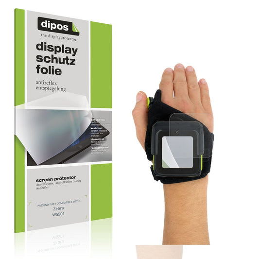Matte Displayschutzfolie von dipos passend für Zebra WS501, präziser Zuschnitt und blasenfrei montiert