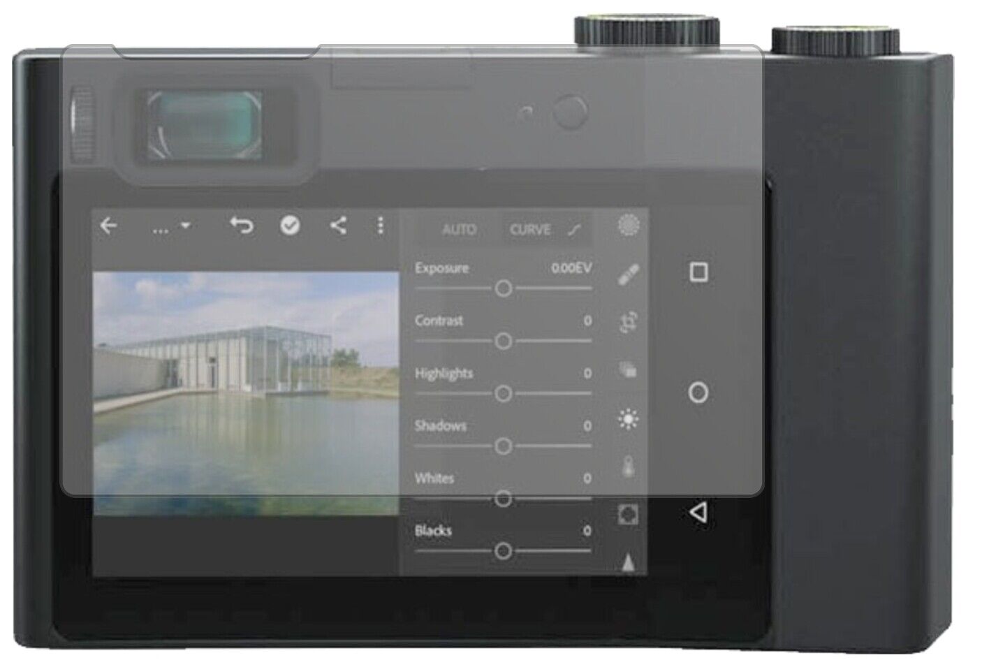 Matte Displayschutzfolie von dipos passend für Zeiss ZX1, präziser Zuschnitt und blasenfrei montiert