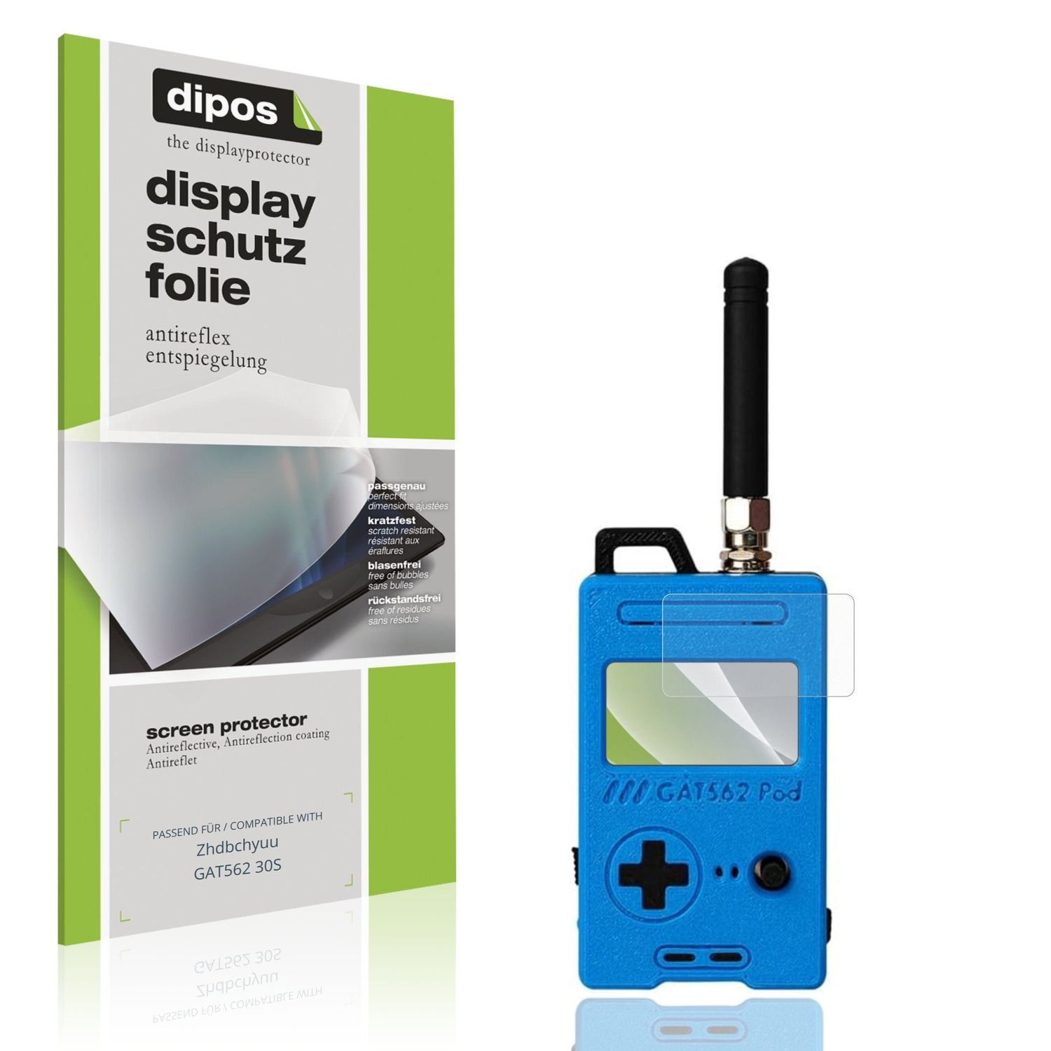 Matte Displayschutzfolie von dipos passend für Zhdbchyuu GAT562 30S, präziser Zuschnitt und blasenfrei montiert