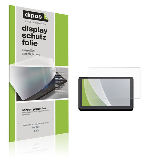 Matte Displayschutzfolie von dipos passend für Zontes 368D, präziser Zuschnitt und blasenfrei montiert
